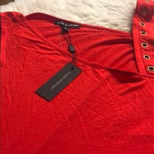 Orange one shoulder tank new with tags